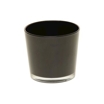 Candle glass ALENA, black, 3.5"/9cm, Ø4"/10cm