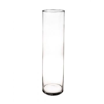 Cylinder floor vase SANYA AIR made of glass, clear, 24"/60cm, Ø6"/15cm
