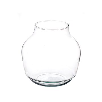Glass vase KAYLOU AIR, eco glass, clear, 7"/19cm, Ø7"/18,7cm