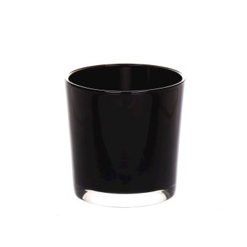 Glass flower pot BRIAN, black, 5.1"/13cm, Ø5.1"/13cm
