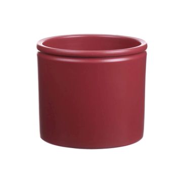 Ceramic pot ALCHIBA, red matt, 4.9"/12,5cm, Ø5.5"/14cm