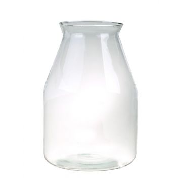 Bottle vase JONITA, eco glass, clear, 14"/35cm, Ø6"/16cm, Ø9"/24cm