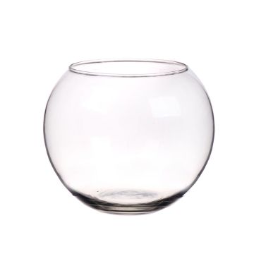Candle ball vase TOBI AIR made of glass, clear, 6.1"/15,5cm, Ø 7.5"/19cm