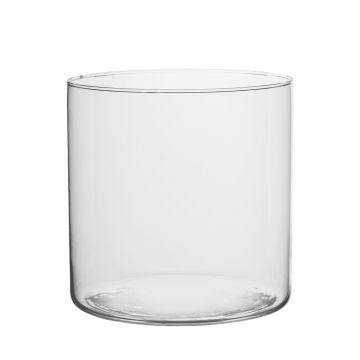 Cylinder candle holder SANNY made of glass, clear, 5.9"/15cm, Ø 5.9"/15cm