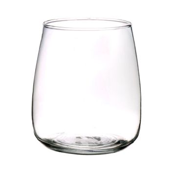 Glass vase HYDRI, clear, 9"/22,7cm, Ø 7.5"/19cm
