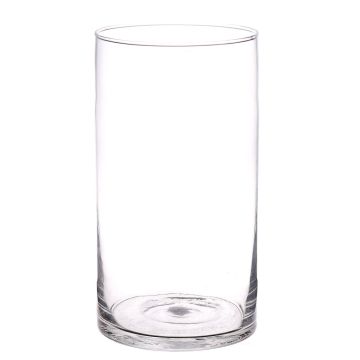Cylinder candle holder SANYA AIR made of glass, clear, 11"/29cm, Ø6"/15,5cm