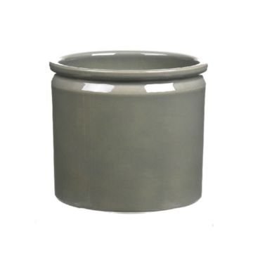Ceramic pot ALCHIBA, green, 4.9"/12,5cm, Ø5.5"/14cm