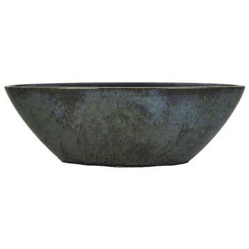 Bowl boat ELIEL in ceramic, speckled, green-blue, 15,5"x6"x4,5"/40x15x12cm