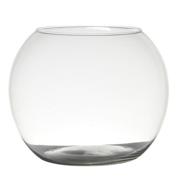 Glass ball candle holder TOBI EARTH made of glass, clear, 8"/20cm, Ø10"/25cm
