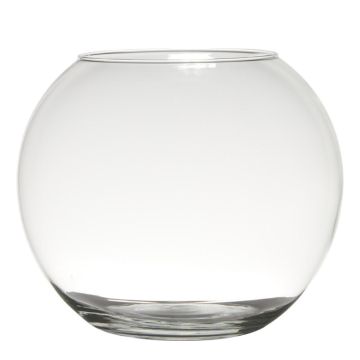 Glass ball candle holder TOBI EARTH made of glass, clear, 9"/23cm, Ø12"/30cm