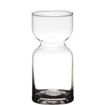 Glass flower vase ANONG, transparent, 6"/15cm, Ø2.8"/7cm