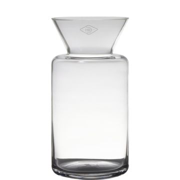 Glass vase FAHSAI, clear, 12"/30cm, Ø6"/15cm