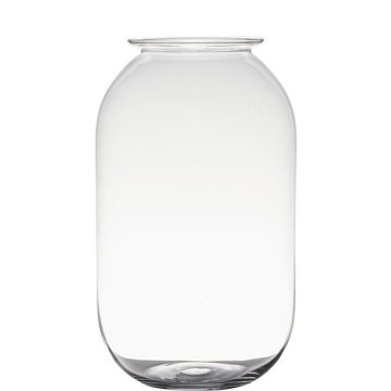 Bellied glass vase NARUMOL, clear, 12"/30cm, Ø 7.5"/19cm