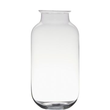 Bellied glass vase NARUMOL, clear, 14"/35cm, Ø6.7"/17cm
