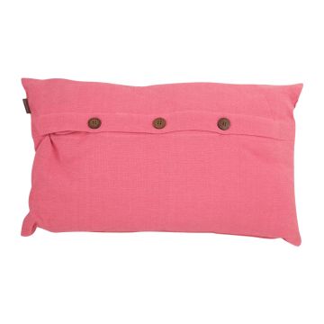 Couch cushion TALINA, with buttons, pink, 20"x12"/50x30cm