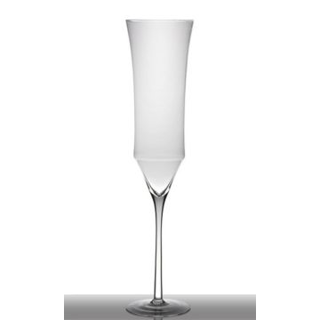Big champagne glass vase NATRADA with foot, XXL size, clear, 4ft/110cm, Ø9"/24cm