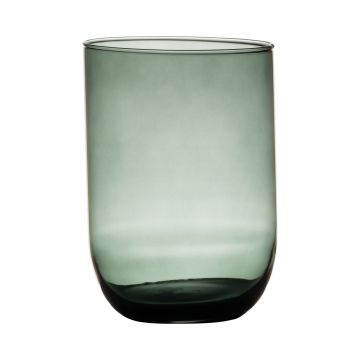 Glass table vase MARISA, grey-clear, 8"/20cm, Ø5.5"/14cm