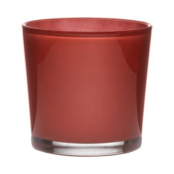 Glass planter ALENA, coral, 6.3"/16cm, Ø6.7"/17cm