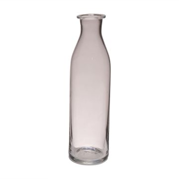 Decor glass bottle ETIENNE, clear, 12"/30cm, Ø2.8"/7cm