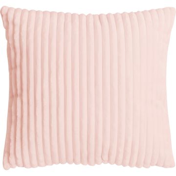 Couch cushion CINDY, light pink, cord look, 45x45cm