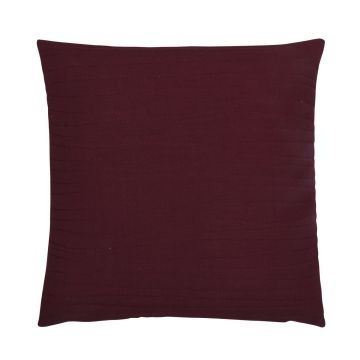 Decorative cushion SILENA, burgundy, decorative stitching, 18"x18"/45x45cm