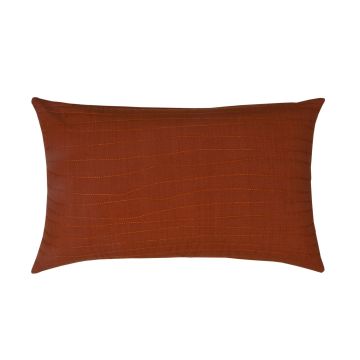 Decorative cushion SILENA, dark orange, decorative stitching, 20"x12"/50x30cm