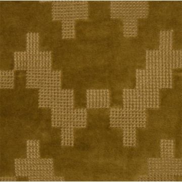 Soft velvet cushion ANJALI, yellow-green, zigzag structural pattern, 20"x12"/50x30cm