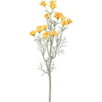Artificial flower branch Marguerite PALVON, yellow, 22"/55cm