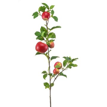 Artificial apple branch ZANINA with fruits, red-yellow, 3ft/95cm
