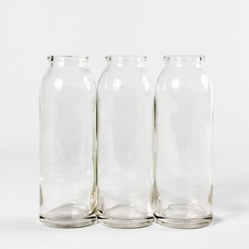 Glass bottles trio KATALENA, clear 16,5x5,5x16cm
