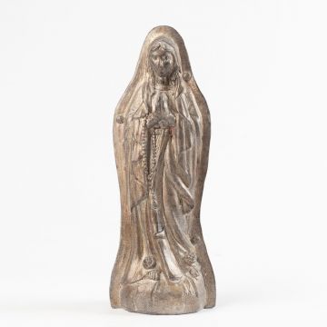 Deco Madonna SIONA, praying, plastic, grey, 10x7x26cm