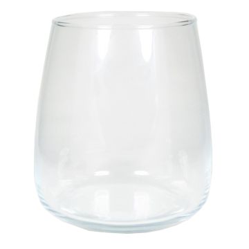 Glass vase HYDRI, transparent, 6.7"/17 cm, Ø 6"/15 cm