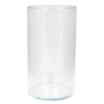 Cylinder flower vase SANNY made of glass, transparent, 11.6"/29,5 cm, Ø 6.2"/15,8 cm