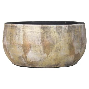 Ceramic flower bowl AETIOS, colour gradient, gold-brown, 5"/13 cm, Ø 11"/28 cm