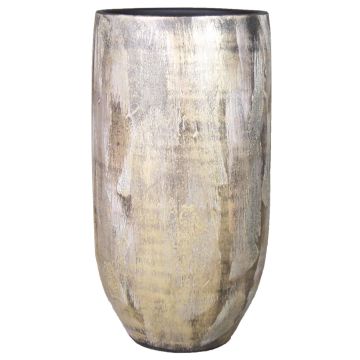 Ceramic flower vase AETIOS, colour gradient, gold-brown, 18"/45 cm, Ø 8"/20 cm