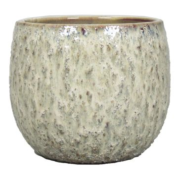 Ceramic plant pot NOREEN, speckled, cream-brown, 4.5"/11,5 cm, Ø 5.2"/13,2 cm