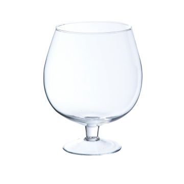 XXL Cognac glass LIAM on base, clear, 5.5"/14cm, Ø 4.5"/11,5cm