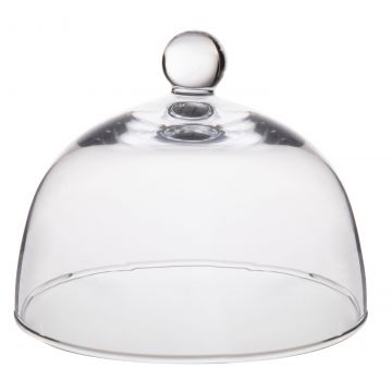 Glass bell LOTTKA with knob, clear, 6.7"/17cm, Ø 8"/21cm
