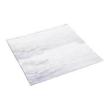 Glass plate KEZIA, clear, 10"x10"x0.7"/25x25x1,7cm