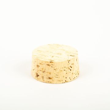 Barrel cork ALMEDA made of natural cork, light-coloured, 1.2"/3cm, Ø2.4"/6/2.6"/6,5cm