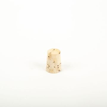 Pointed cork stopper ALMEDA made of natural cork, light-coloured, 1.1"/2,7cm, Ø0.7"/1,7/0.8"/2,1cm Pointed cork stopper ALMEDA made of natural cork, light-coloured, 1.1"/2,7cm, Ø0.7"/1,7/0.8"/2,1cm