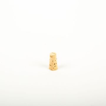 Pointed cork stopper ALMEDA made of natural cork, light-coloured, 0.9"/2,2cm, Ø0.5"/1,1/0.3"/0,8cm Pointed cork stopper ALMEDA made of natural cork, light-coloured, 0.9"/2,2cm, Ø0.5"/1,1/0.3"/0,8cm