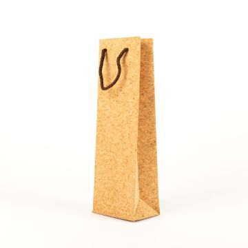 Cork gift bag ALTHEA for bottles, natural, 4.7"x3.5"x15"/12x9x38cm