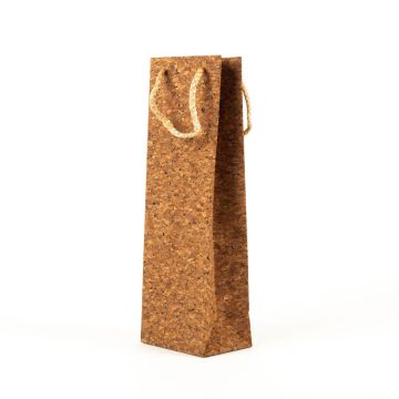 Cork gift bag ALTHEA for bottles, dark, 4.7"x3.5"x15"/12x9x38cm