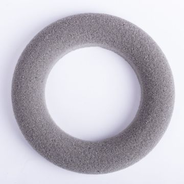 Flower foam wreath RUJA for artificial flowers, grey, Ø7"/17cm