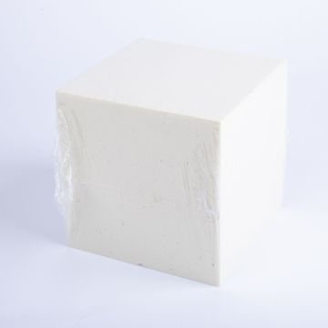 Flower foam cube GABRIO for artificial flowers, cream, 6"x6"x6"/15x15x15