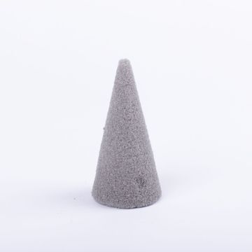 Flower foam cone ZOILA for artificial flowers, grey, 4"/10cm, Ø2"/5cm