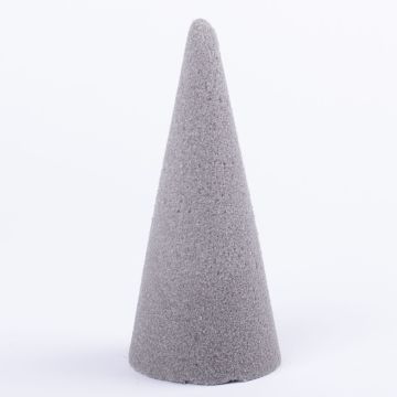 Flower foam cone ZOILA for artificial flowers, grey, 7"/18cm, Ø3.1"/8cm