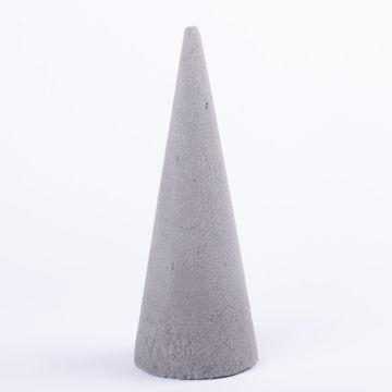 Flower foam cone ZOILA for artificial flowers, grey, 13"/32cm, Ø4.7"/12cm