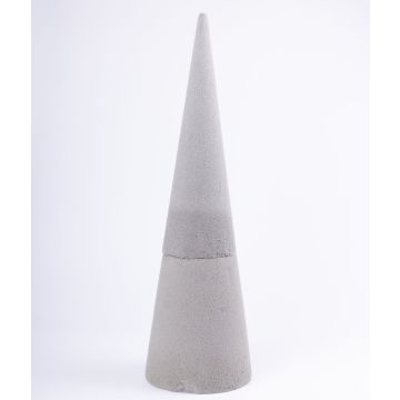 Flower foam cone ZOILA for artificial flowers, grey, 24"/60cm, Ø7"/19cm